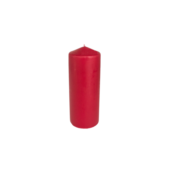 CANDLE PILLAR D6XH10CM RED