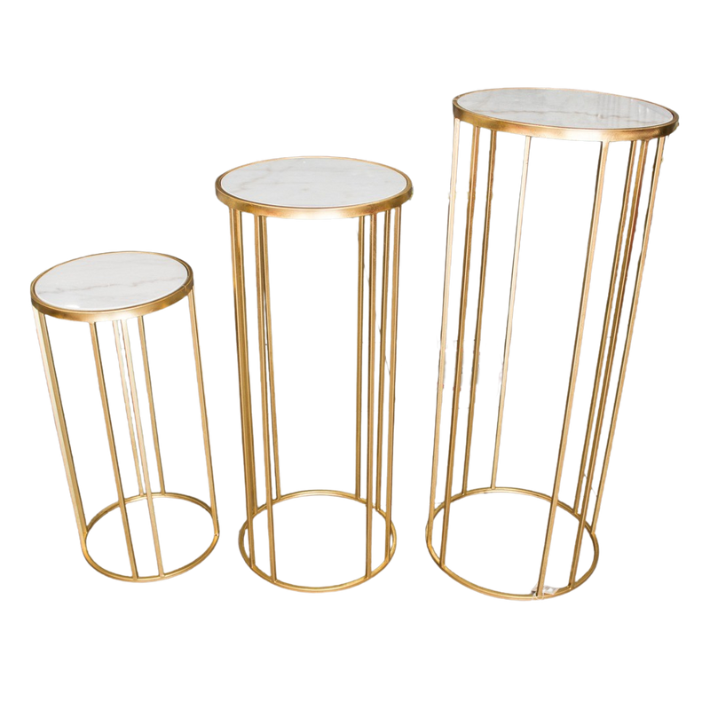 MARBLE STANDS SET OF 3 - 100CM/85/65CM