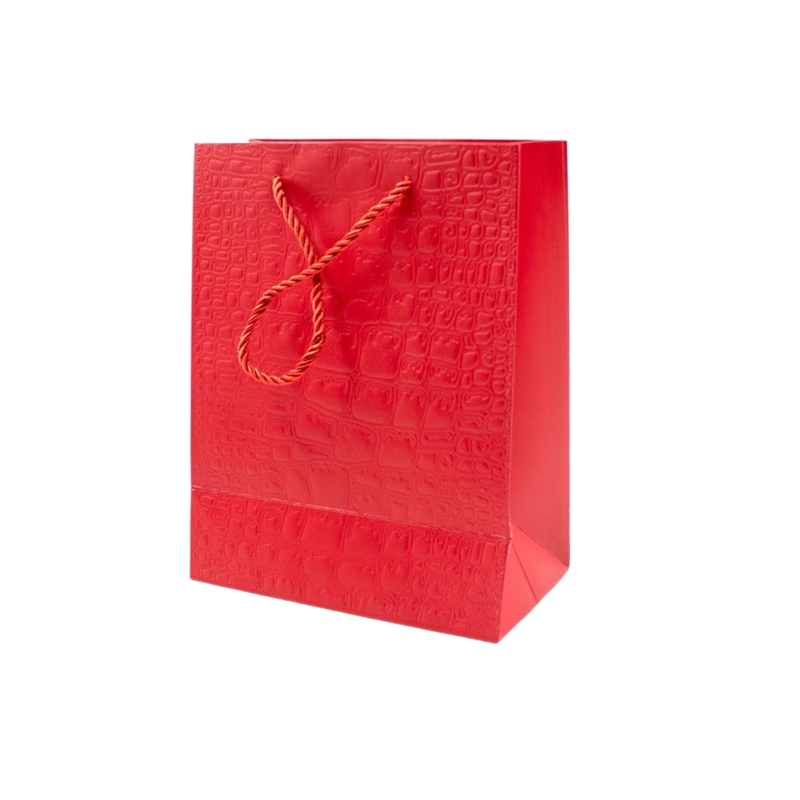 PAPER BAG RED 23x18x9cm