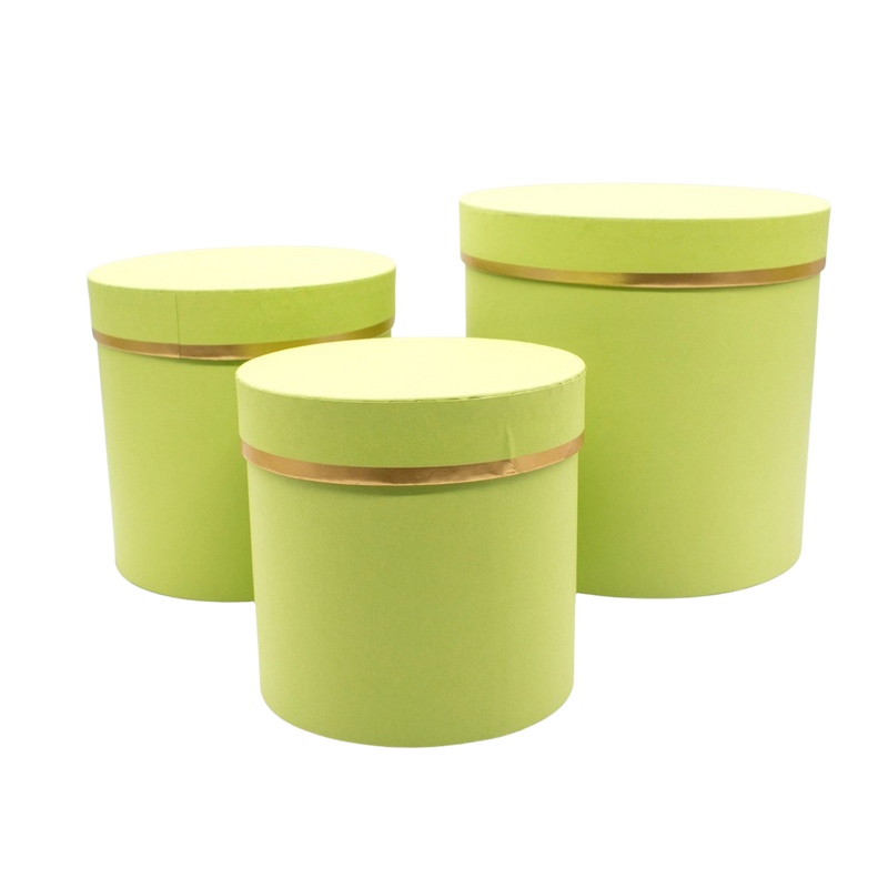 PAPER BOX PLAIN  S/3 L/GREEN