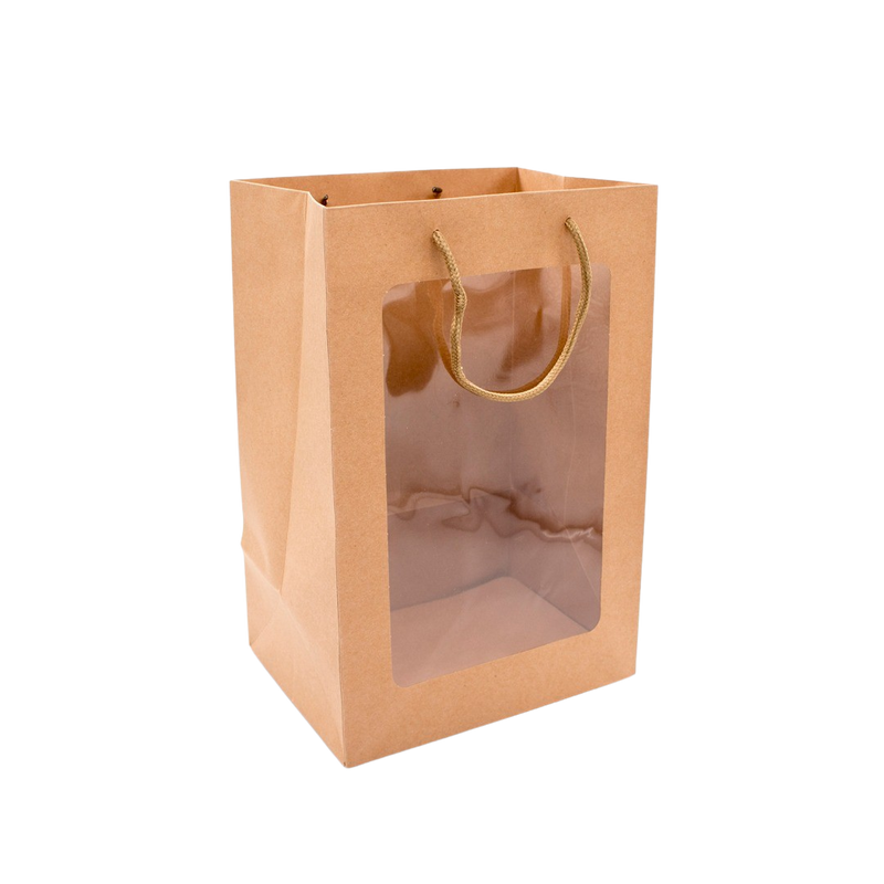 PAPER BAG W/FRAME 35X25X15CM CRAFT