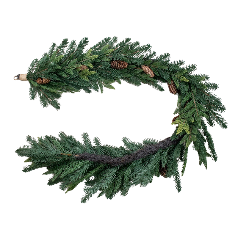 PINE W/PINE CONES GARLAND 183CM
