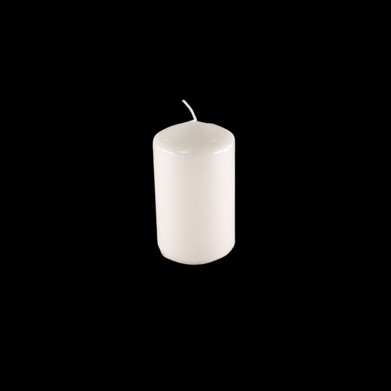 CANDLE PILLAR WHITE 6X12CM