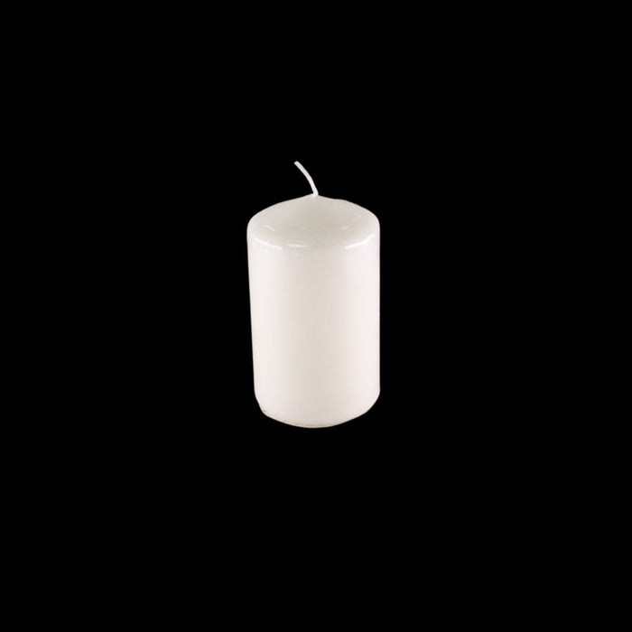 CANDLE PILLAR WHITE 6X12CM