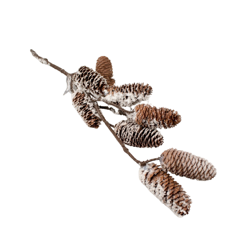 PINE CONE SPRAY SNOW BROWN 42CM Deventor