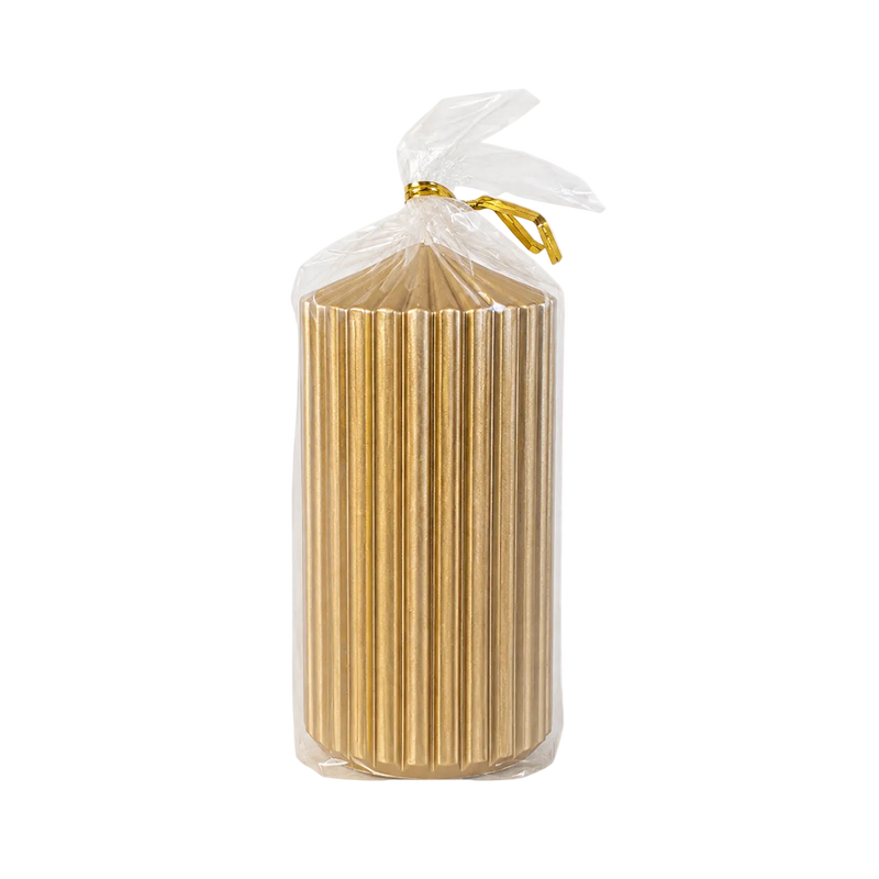 CANDLE PILLAR 6X10 GOLD 30H Deventor