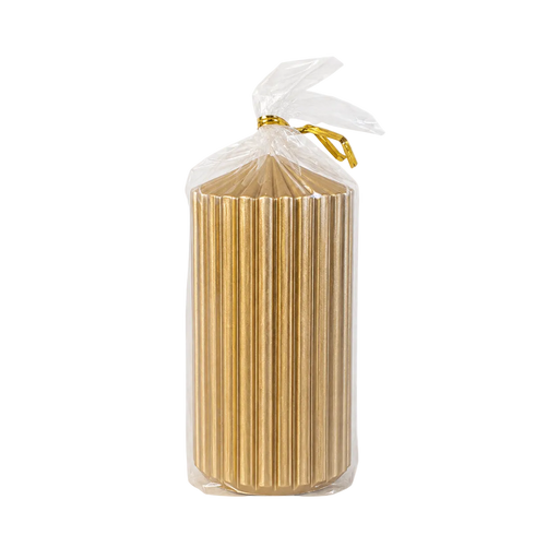 CANDLE PILLAR 6X10 GOLD 30H Deventor
