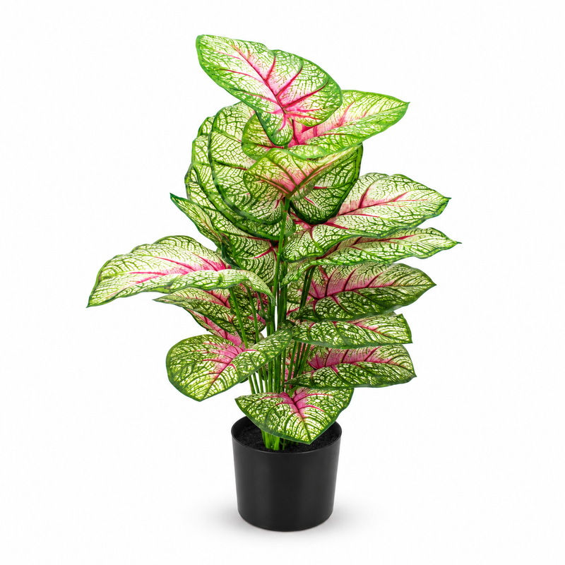 ARTIFICIAL CALADIUM BICOLO RED 65CM Deventor