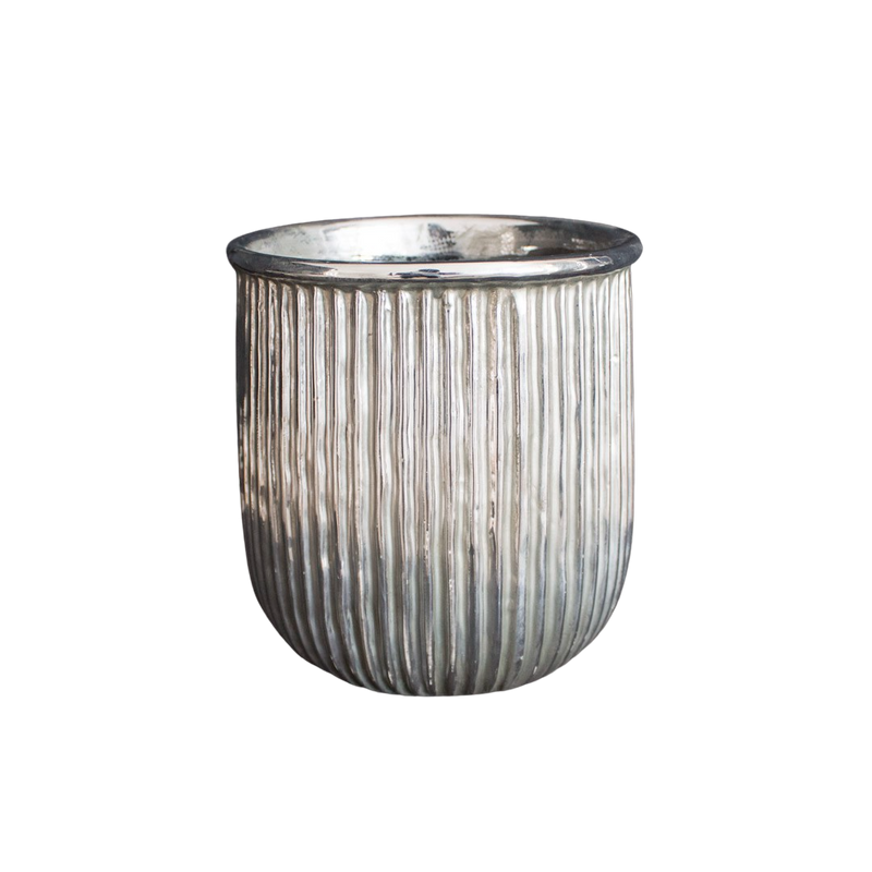 CERAMIC 18.5X18.5X20CM SILVER PH.HADJIGEORGIOU