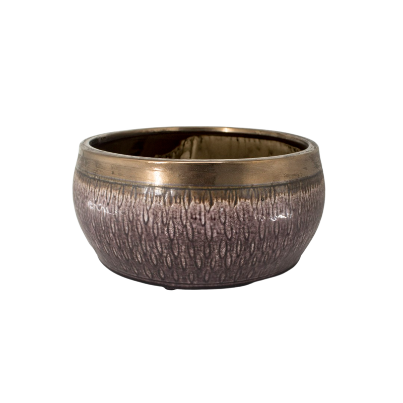 FLOWER POT PURPLE 29X13.5CM