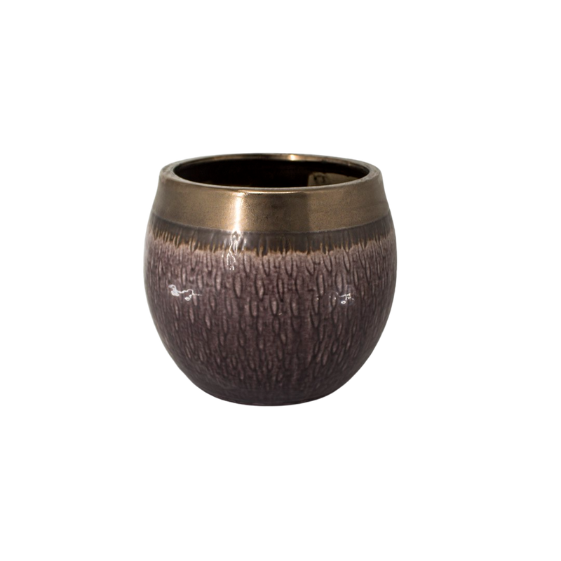 FLOWER POT PURPLE 23.5X20CM