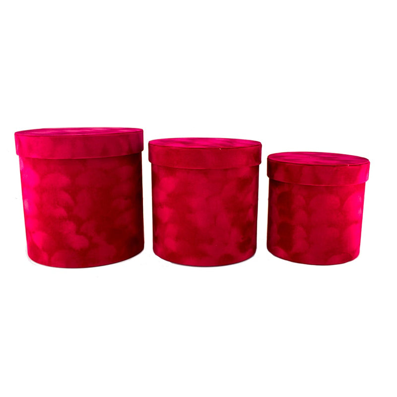 VELVET BOX S/3 RED