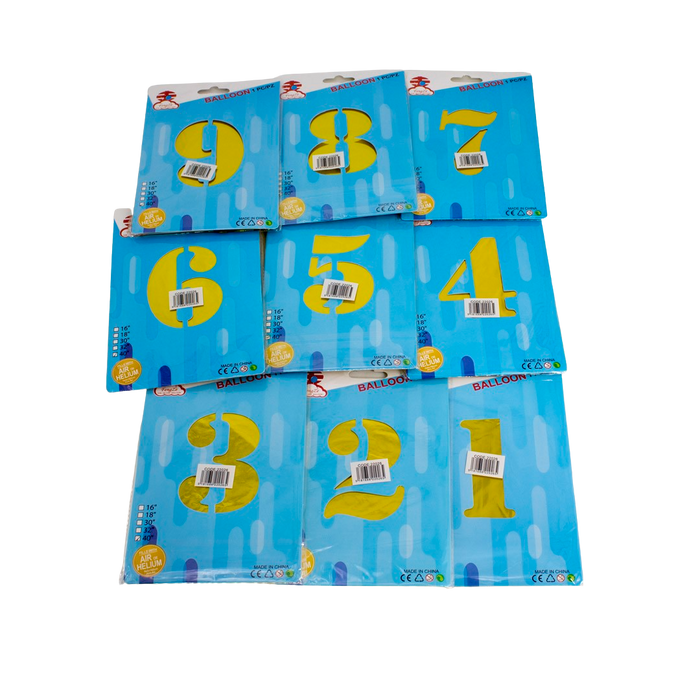 GOLD FOIL BALLOON NUMBERS