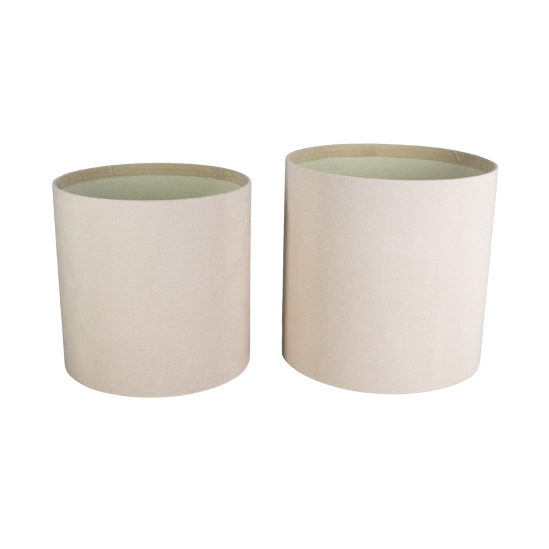 VELVET BOX SET OF 2 WHITE