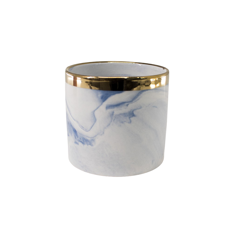 CERAMIC POT BLUE 8X7.5CM