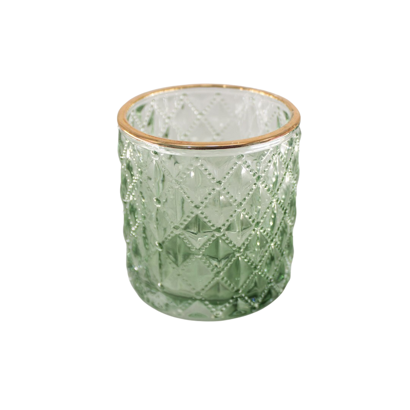 GLASS POT 7X7.5CM GREEN