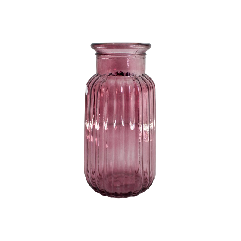 Glass Vase Pink 22x11cm
