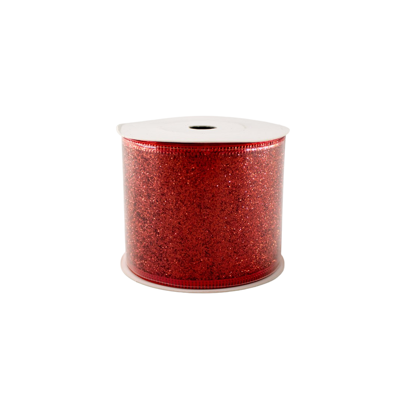 X-MAS RIBBON WIRED 63MMX10Y