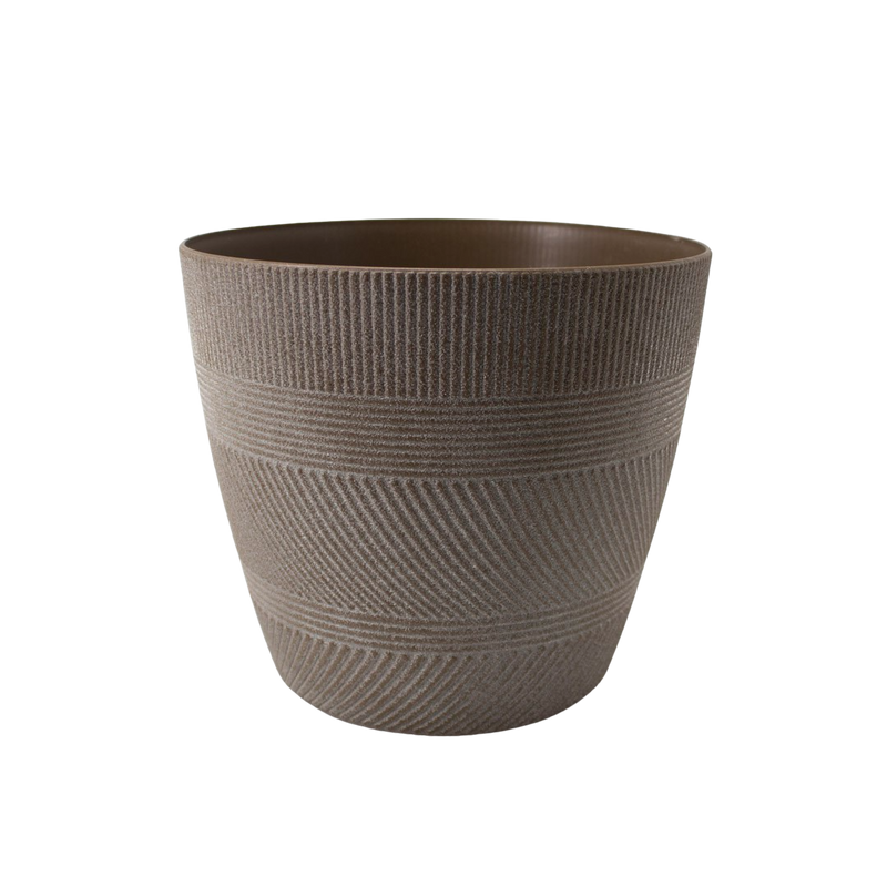PLASTIC POT GREY 22X22X20CM