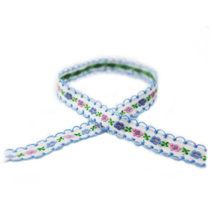 Flower jacquard ribbon 12mm x 20m - Deventor